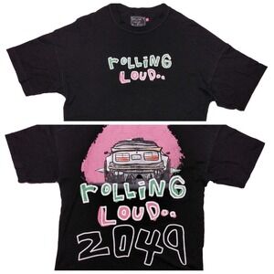 B2SS‎ Rolling Loud Festival Short Sleeve T-Shirt 2022 Miami 2049 Black Medium M